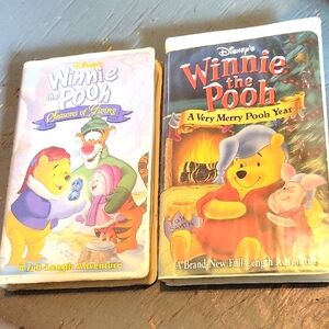 Disney Winnie the Pooh VHS Set - Purple and Red Covers